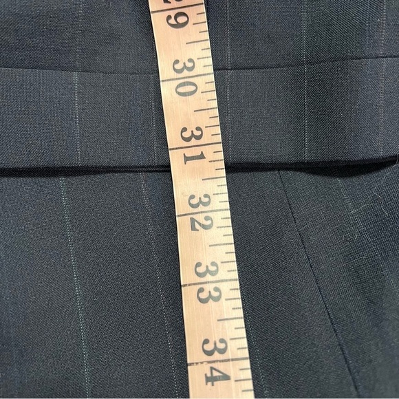 Club Room Men’s 100% Pure Wool Suit Navy with Pinstripes Pants Sz L40 Business - Picture 13 of 15